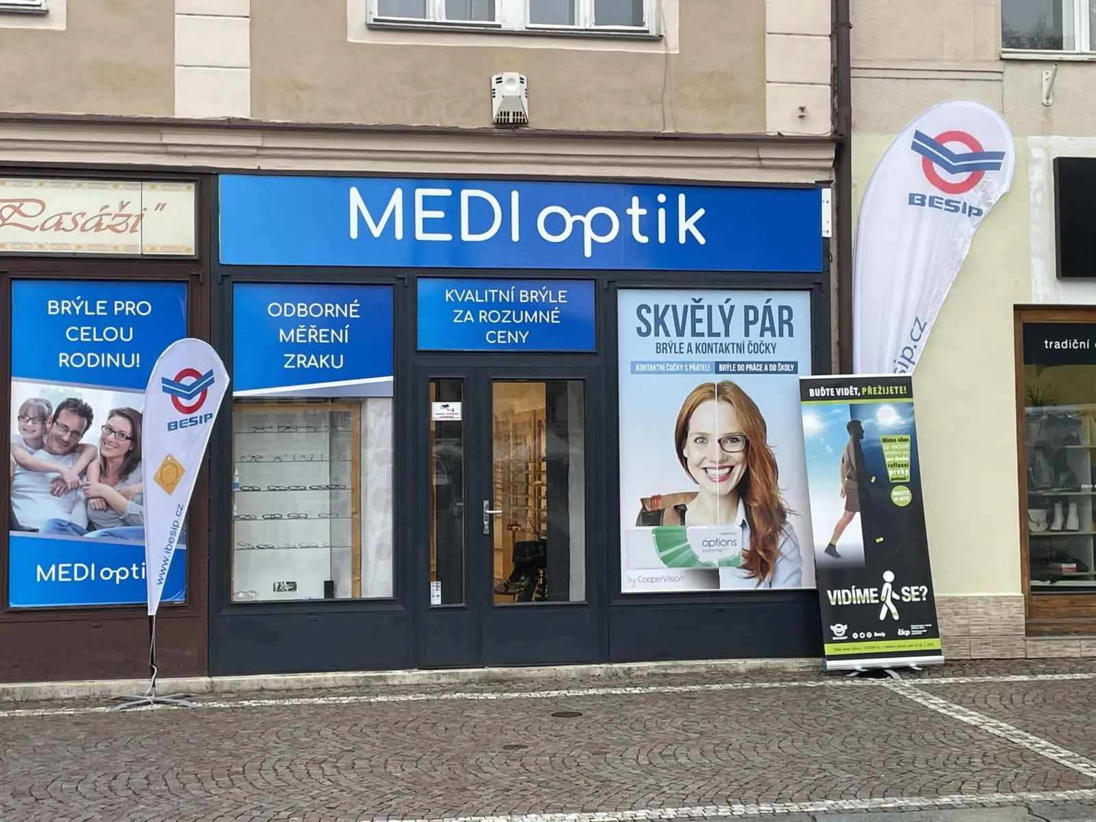 Prodejna Medi Optik Vysoké Mýto na náměstí Přemysla Otakara II.